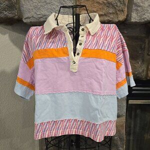 Free People 'We The Free' Mixed Print Cropped Bella Tee